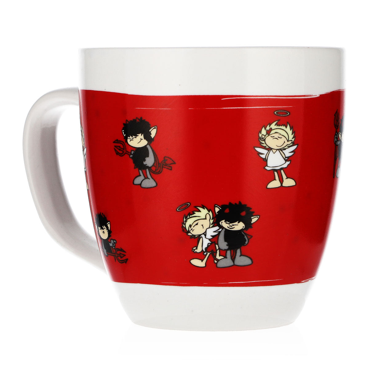 Szklanka do wody „Höllensprudel” 0,3 l, filiżanka do kawy „Devil&Angel” – czerwona, ceramiczna filiżanka – Widok 2