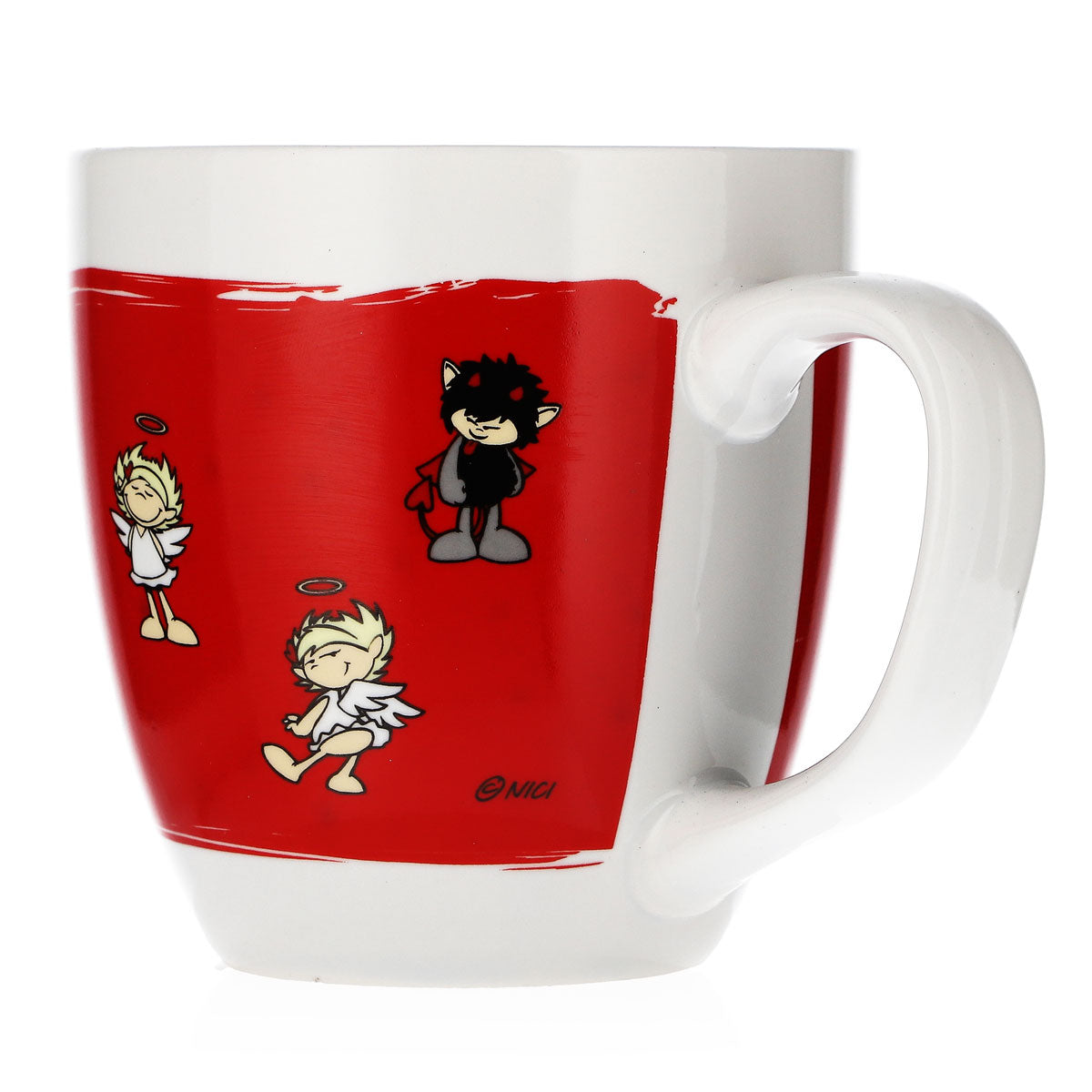 Szklanka do wody „Höllensprudel” 0,3 l, filiżanka do kawy „Devil&Angel” – czerwona, ceramiczna filiżanka – Widok 3