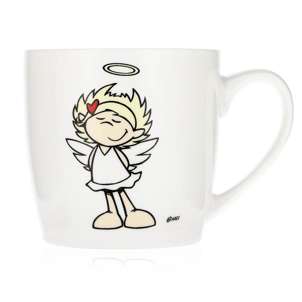 Szklanka z motywem „Höllensprudel” 0,3 l, filiżanka do kawy „Angel”, ceramiczna filiżanka