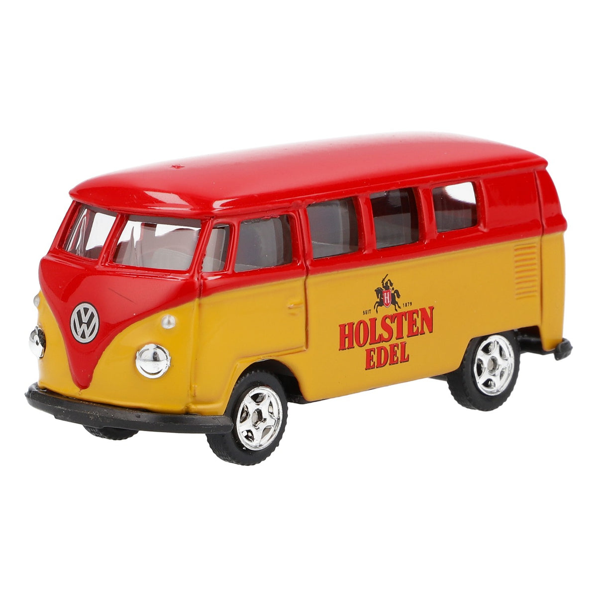 Model samochodu Holsten Bier 1962 VW Bulli Model samochodu w skali 1:64 Czerwono-żółty