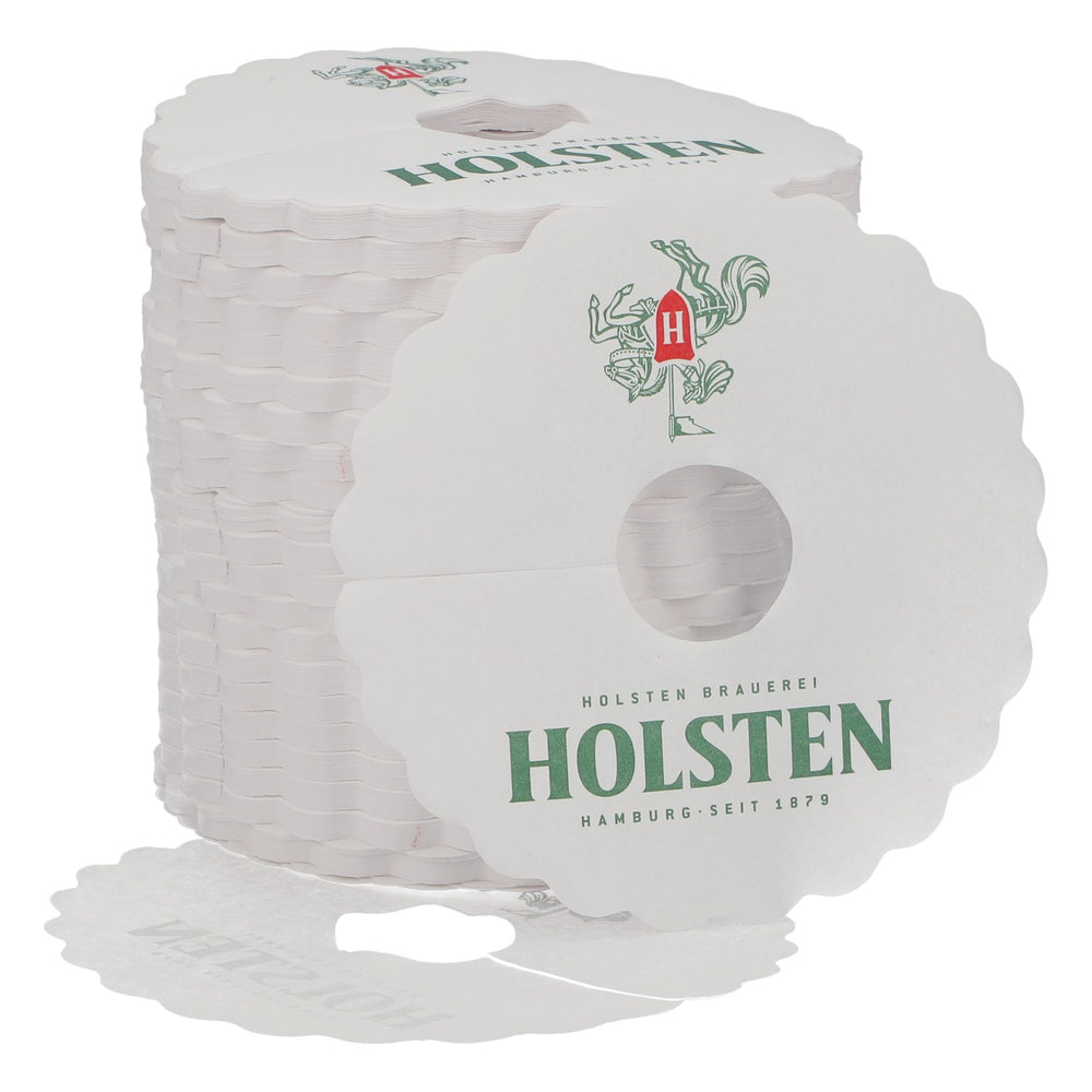 Podkładka pod piwo Holsten, papierowa, nowa, biała, podkładka pod piwo, coaster
