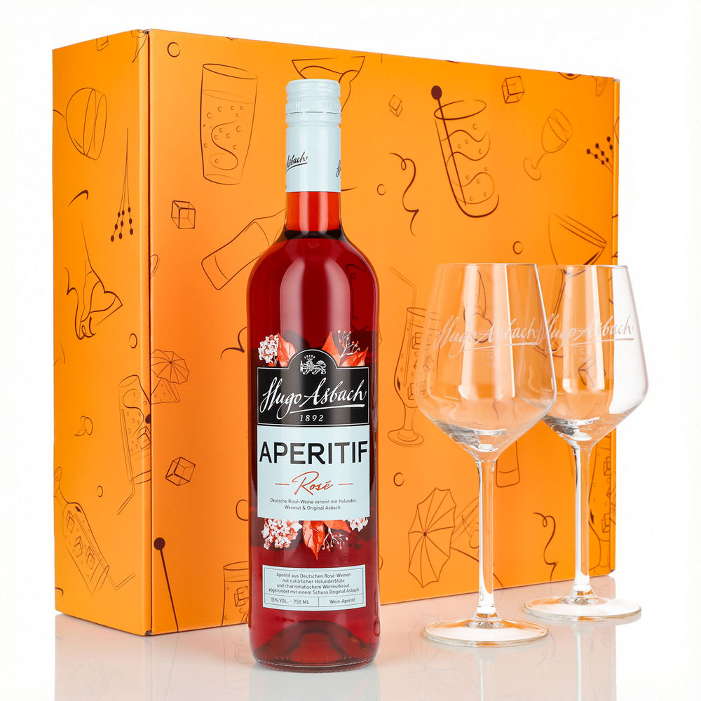 Zestaw upominkowy Hugo Asbach Aperitif 0,75 l 15% + kieliszek balonowy Spritz I Orange