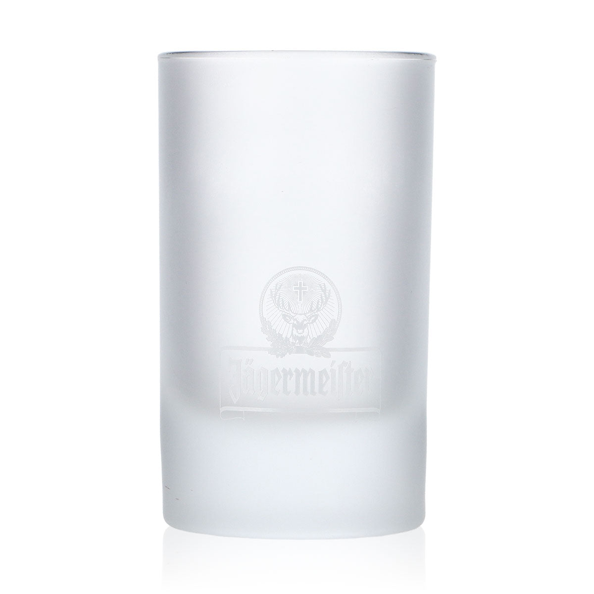 Kieliszek do likieru Jägermeister, kieliszek do shotów, 2 cl/4 cl, matowy, z białym logo i dużym napisem