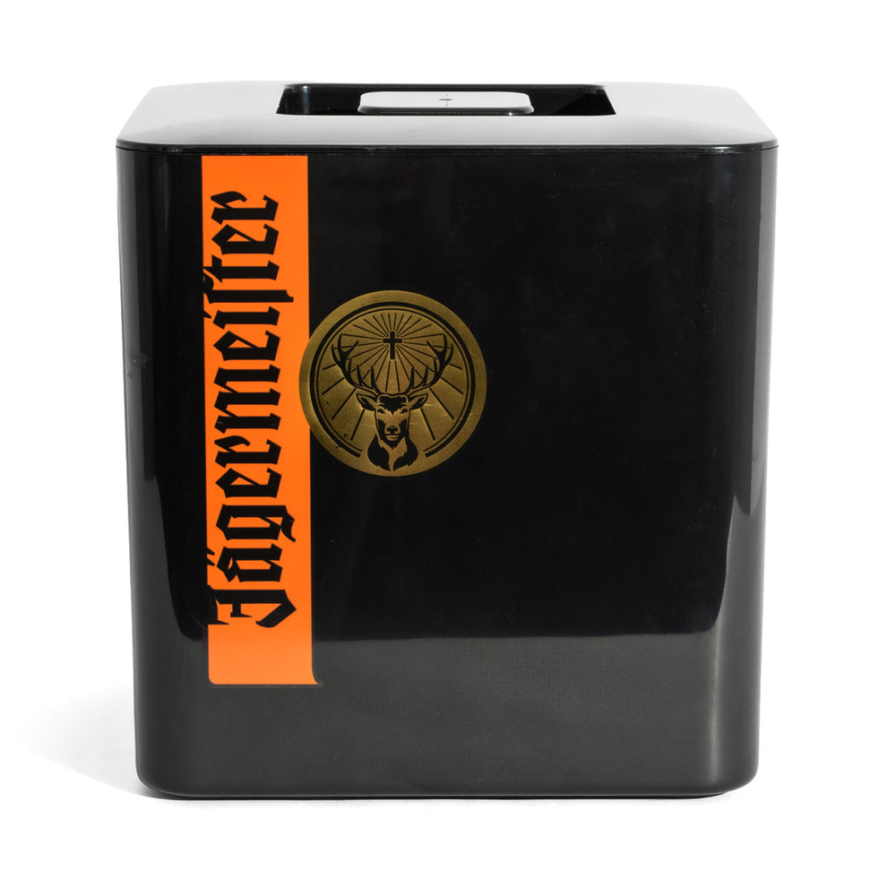 Chłodziarka do likieru Jägermeister Pojemnik na kostki lodu Icecube trzyczęściowy 10 l, prostokątny, nowy design