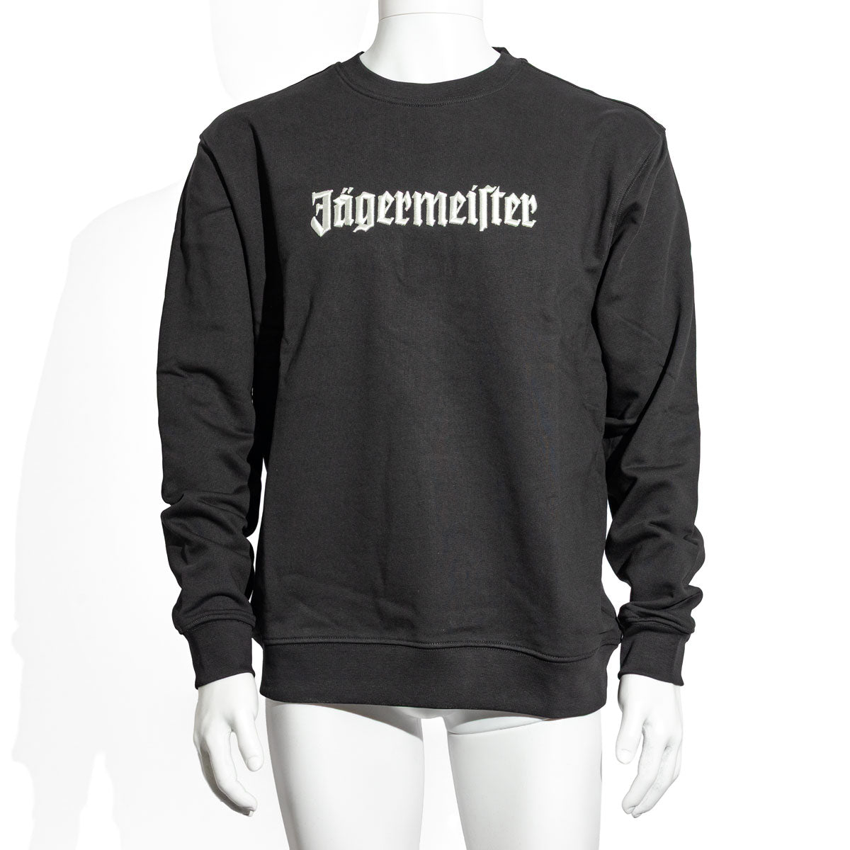 Sweter Jägermeister Likör, czarny, okrągły dekolt, rozmiar S
