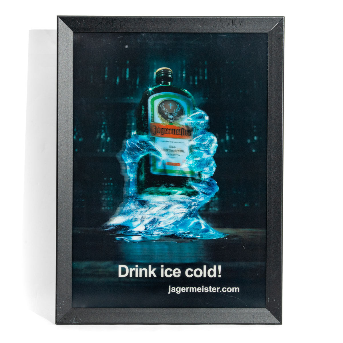 Jägermeister Tablica ścienna Ramka na zdjęcia Efekt 3D Dekoracja barowa Czarna 53x39cm B-WARE