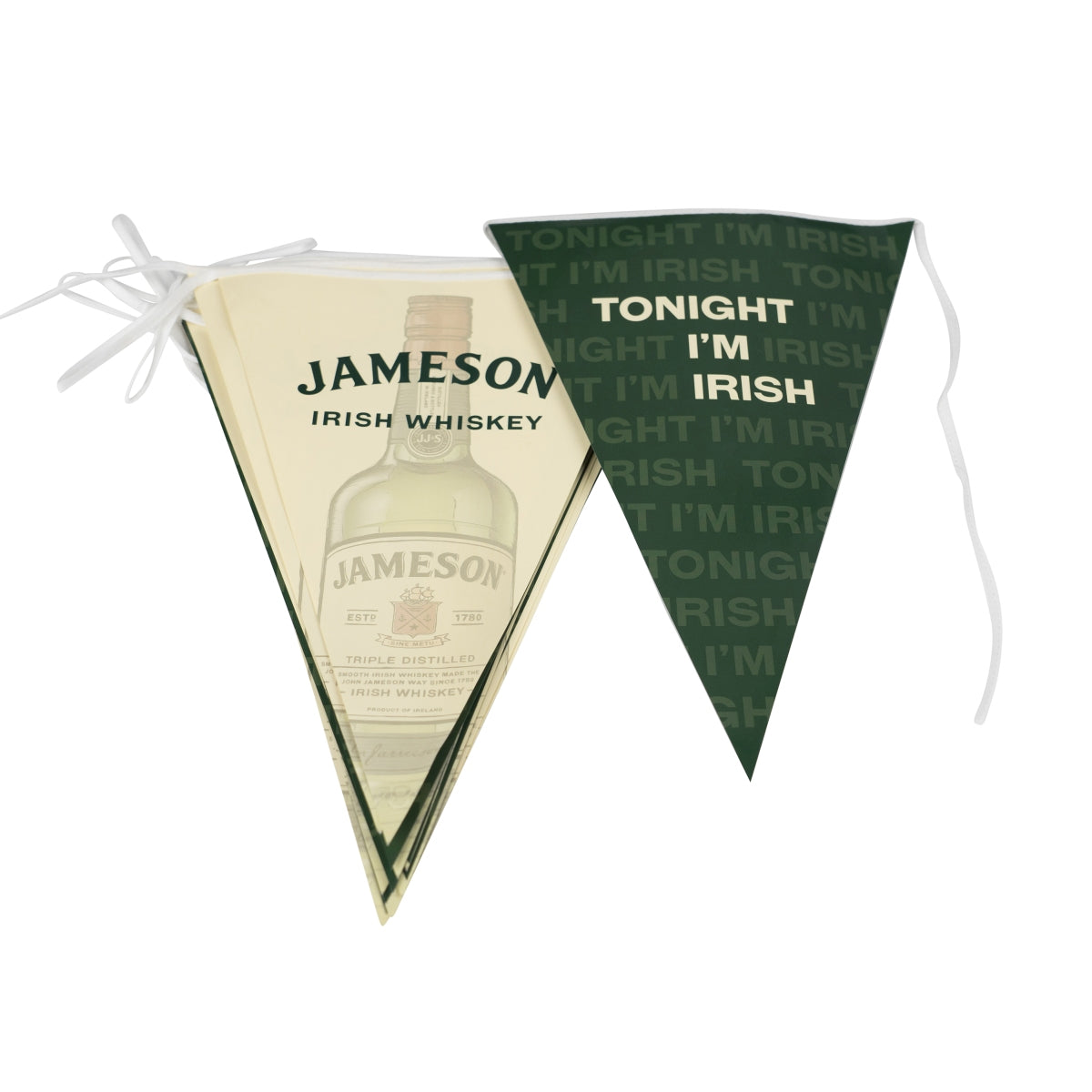 Jameson Whiskey łańcuch z proporczykami 20 proporczyków ok. 4 m dekoracja na imprezę flaga znak – Widok 2