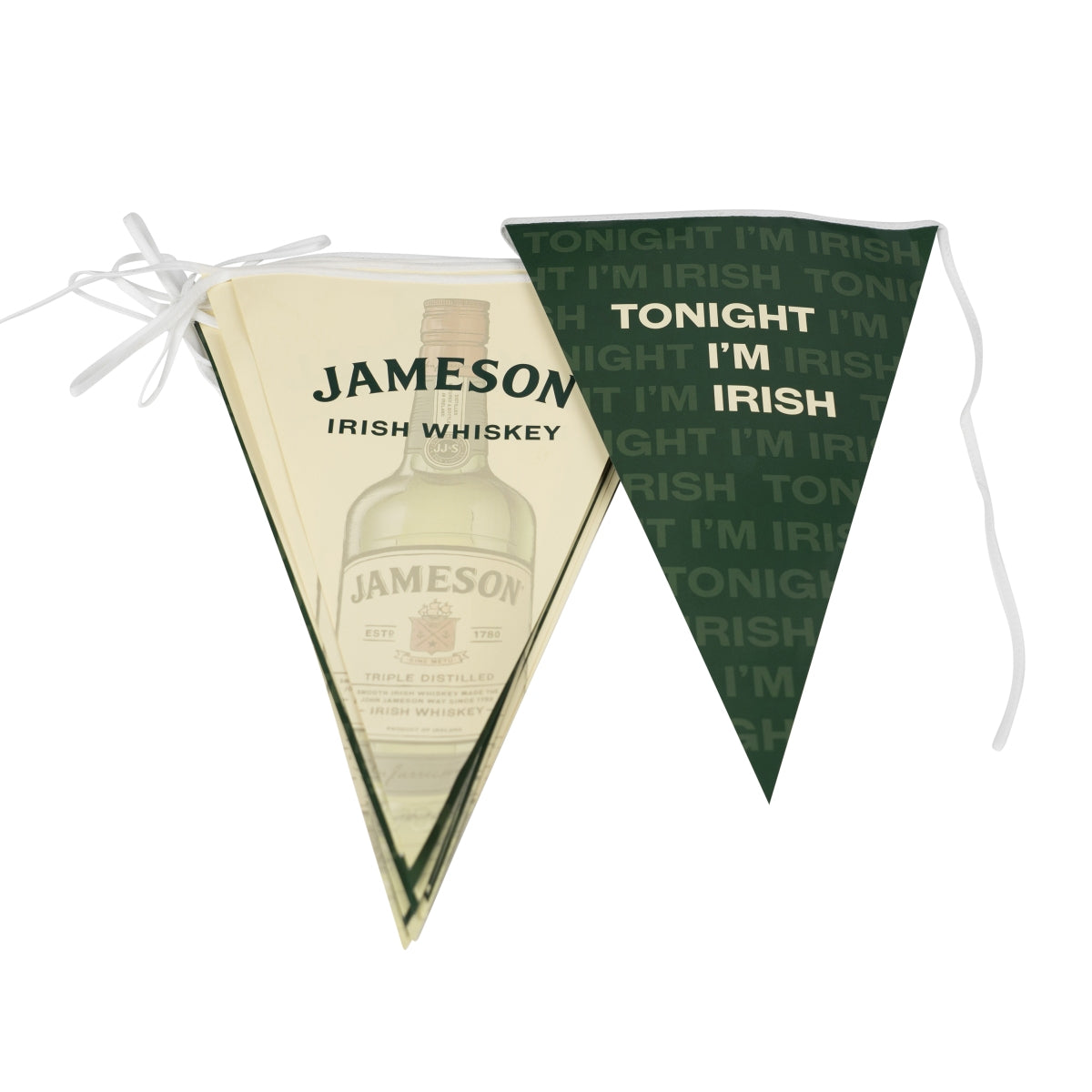 Jameson Whiskey łańcuch z proporczykami 20 proporczyków ok. 4 m dekoracja na imprezę flaga znak – Widok 3