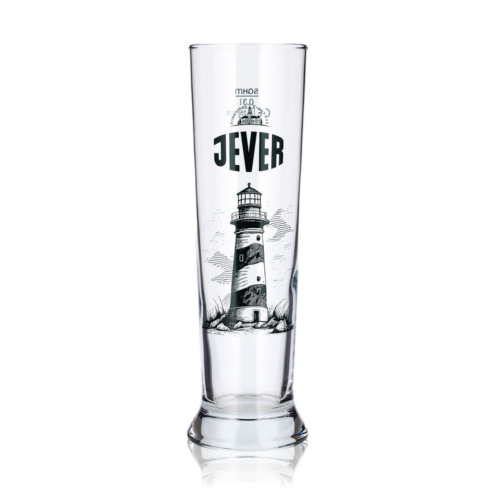 Szklanka do piwa Jever 0,3 l, szklanka do piwa pszenicznego „Leuchtturm Sahm”, szklanka do piwa pszenicznego z drożdżami