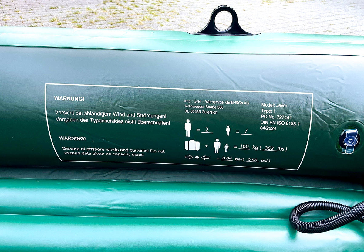 Jever Beer Outdoor Ponton Ponton wiosłowy Łódź wiosłowa 3 osoby Wiosła – Widok 11