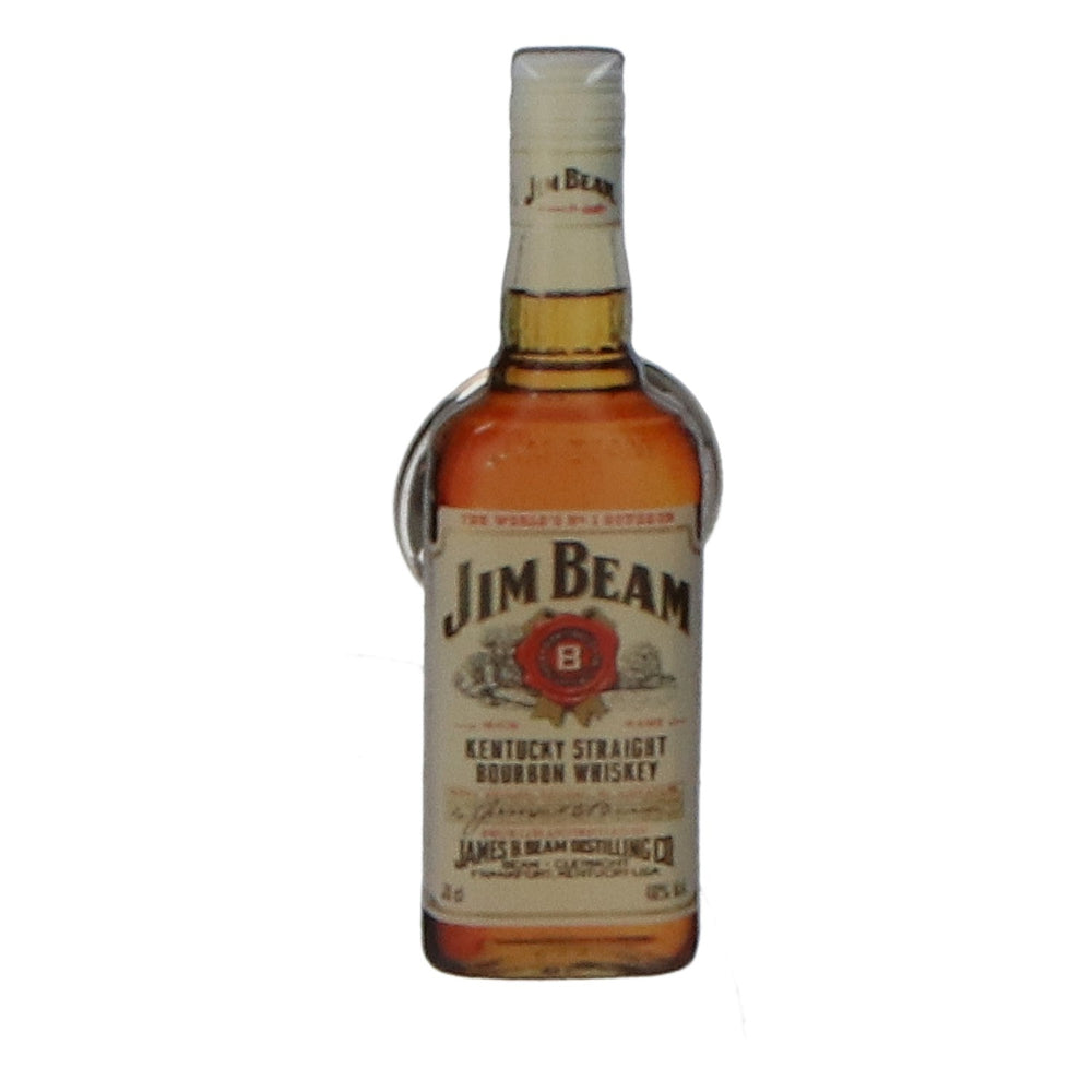 Przypinka metalowa z motywem butelki whisky Jim Beam – NOWOŚĆ – prezent dla miłośnika bourbona