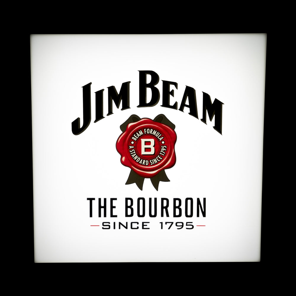 Jim Beam Whiskey neon LED Cube White 3D tablica reklamowa wyświetlacz światło