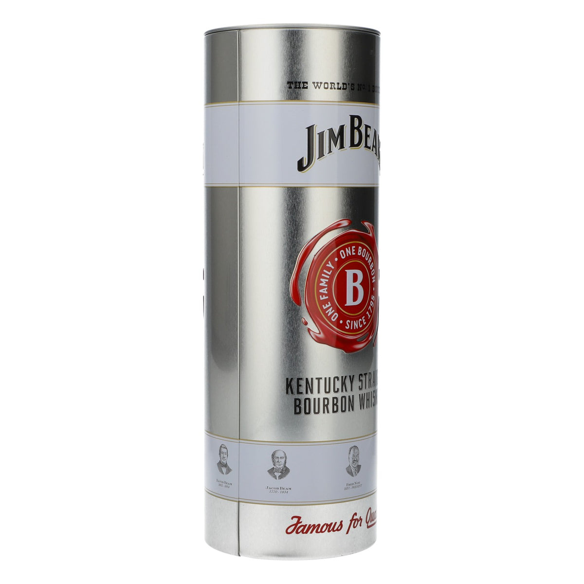 Jim Beam Whisky Puszka blaszana Dekodose Dekoracja okrągła srebrna – Widok 2