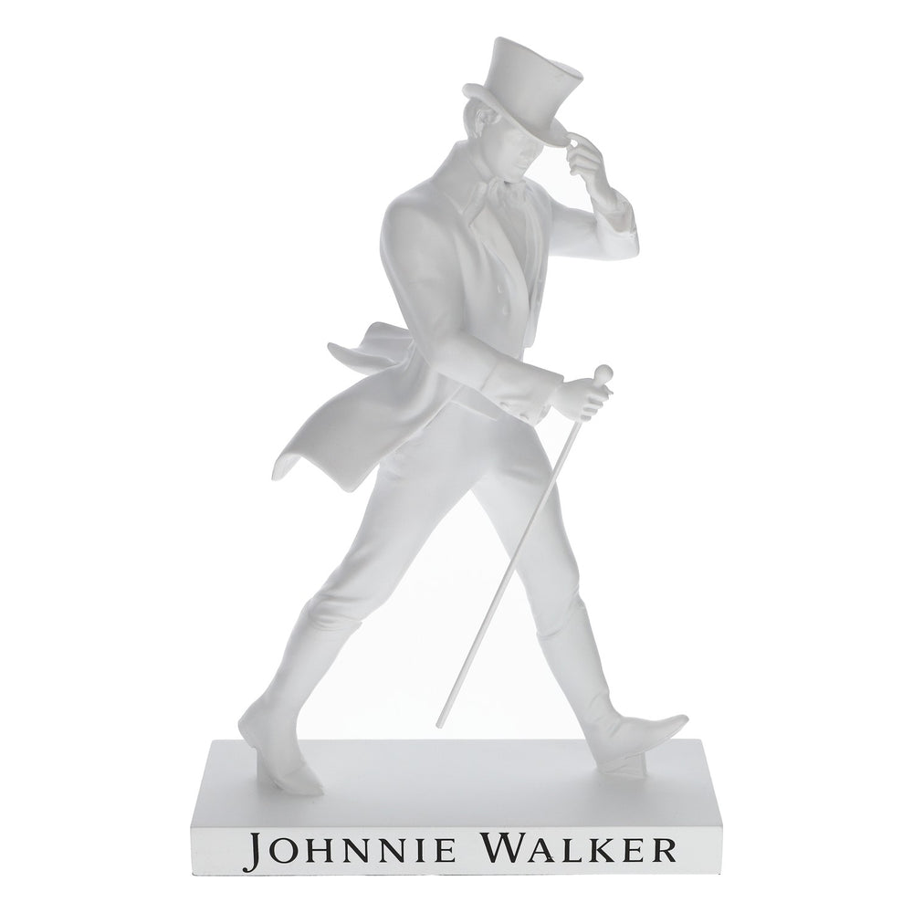 Figurka Johnie Walker Whiskey Walking Man, biała, 35 cm
