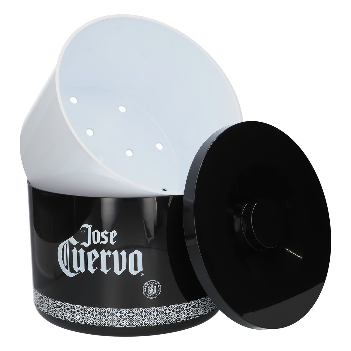 Jose Cuervo Tequila – chłodziarka do tequili, wiadro na lód, akcesoria barowe, chłodziarka do butelek, imprezowa, czarna – Widok 5