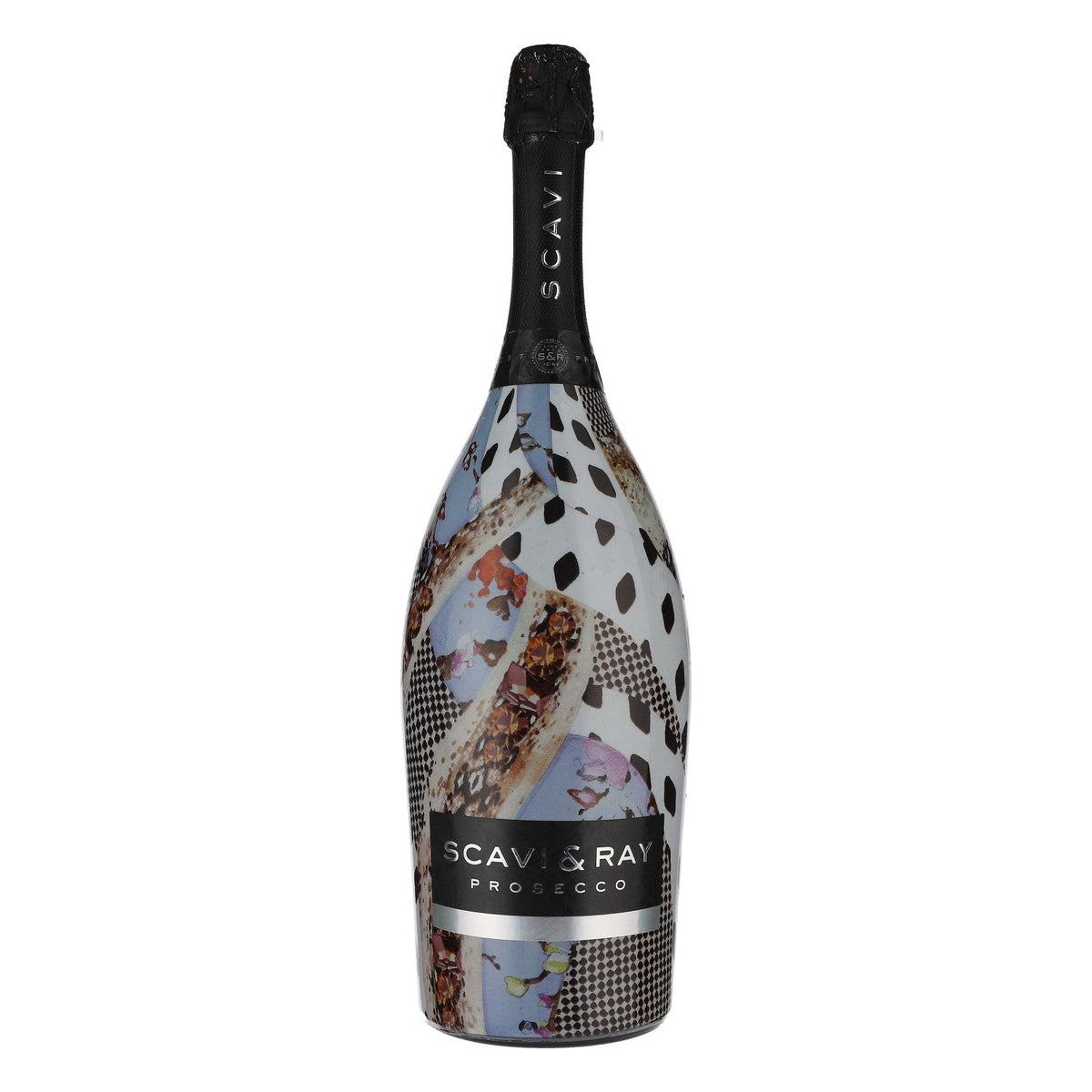Scavi & Ray Pusta butelka dekoracyjna Prosecco Showflasche Showbottle 1,5 l czarna