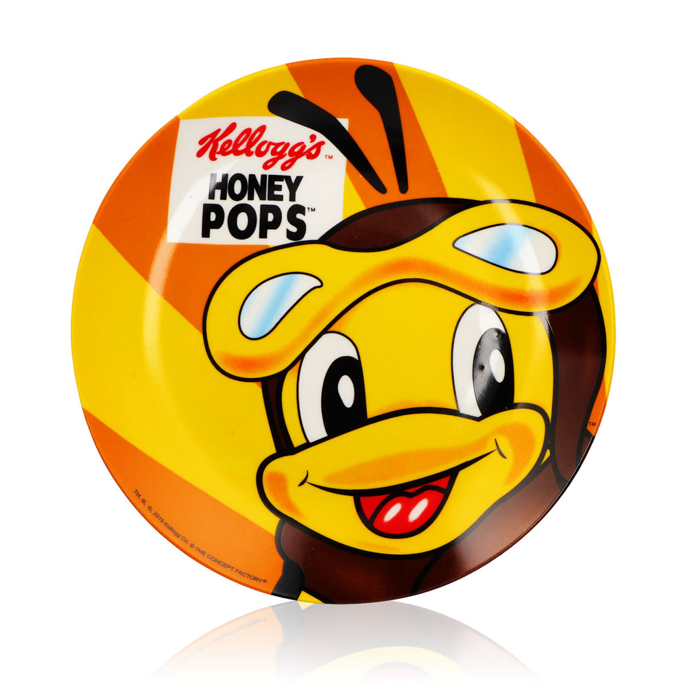 Słoik z płatkami Kellogg’s Honey Pops „Pszczoła”, talerz ceramiczny 20,5 cm