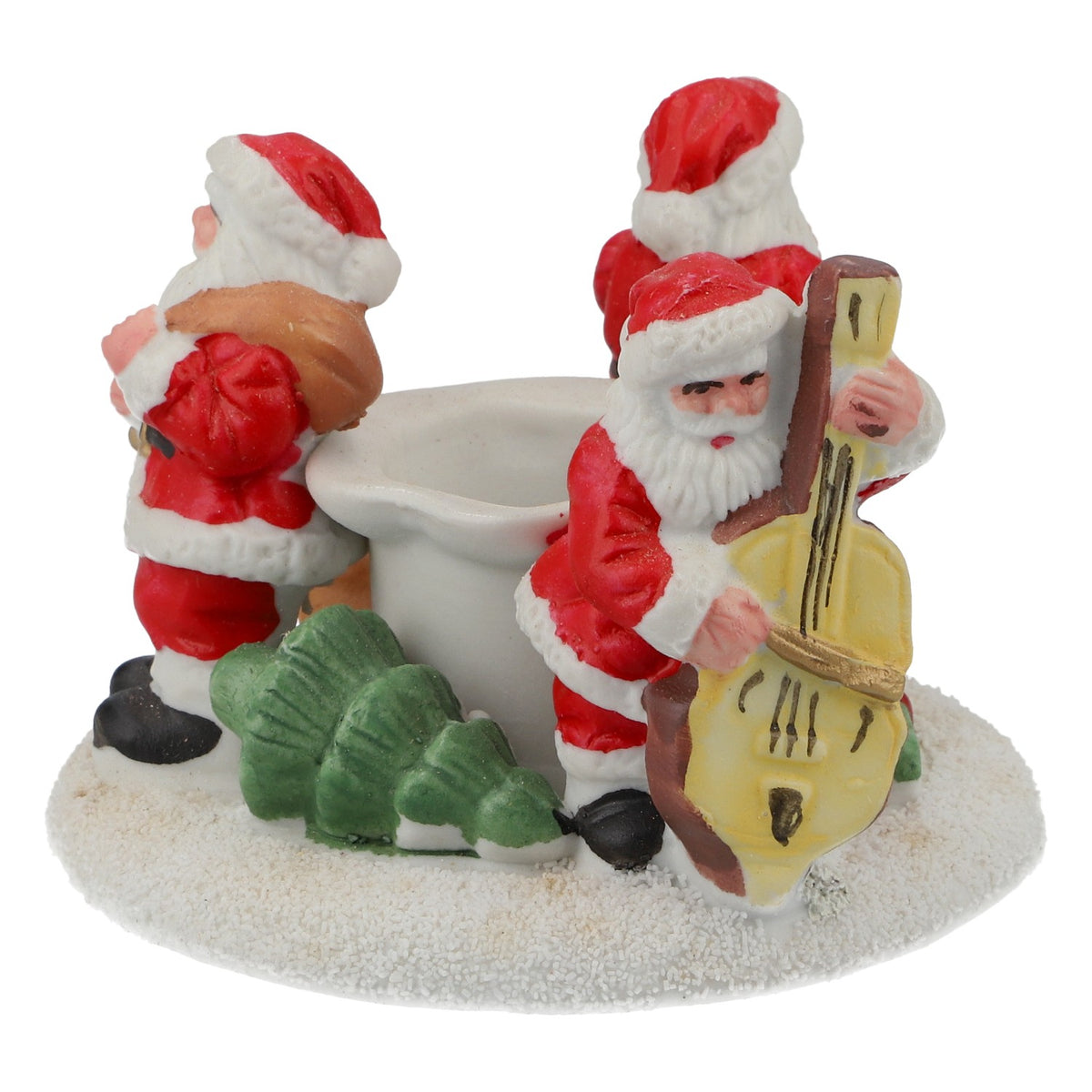 Ceramiczne świeczniki: Mikołaje, muzycy, dekoracje adwentowe, śnieg – Widok 3