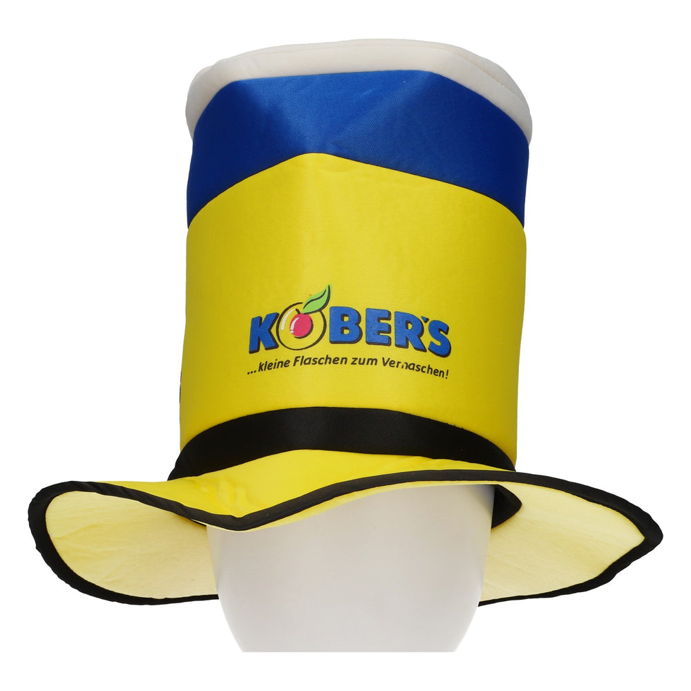 Czapka z likierem Kobers „Zjedz mnie!” – żółta/niebieska/biała