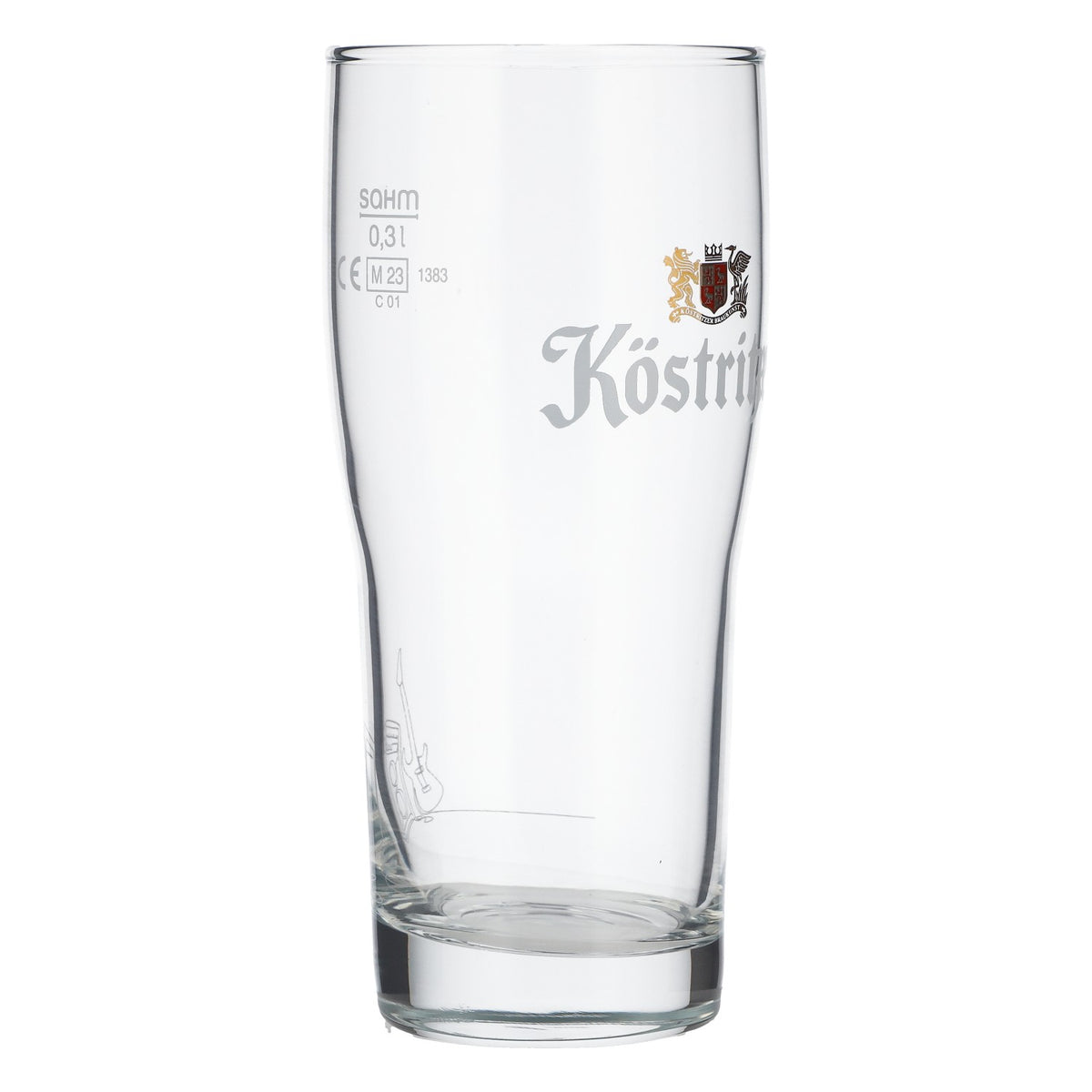 Köstritzer Beer Glass Mug Tumbler 0,3 l Guitar Engraving Brewhouse Sahm – Widok 2