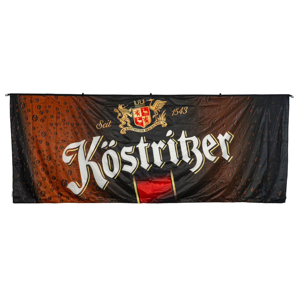 Szklanka piwa Köstritzer – flaga, baner 150 x 400 cm, poliester, flaga do wywieszenia