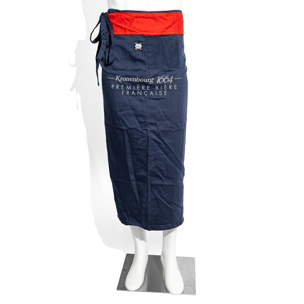 Kronenbourg 1664 Fartuch piwny Fartuch do serwowania Fartuch bistro dwukolorowy elegancki
