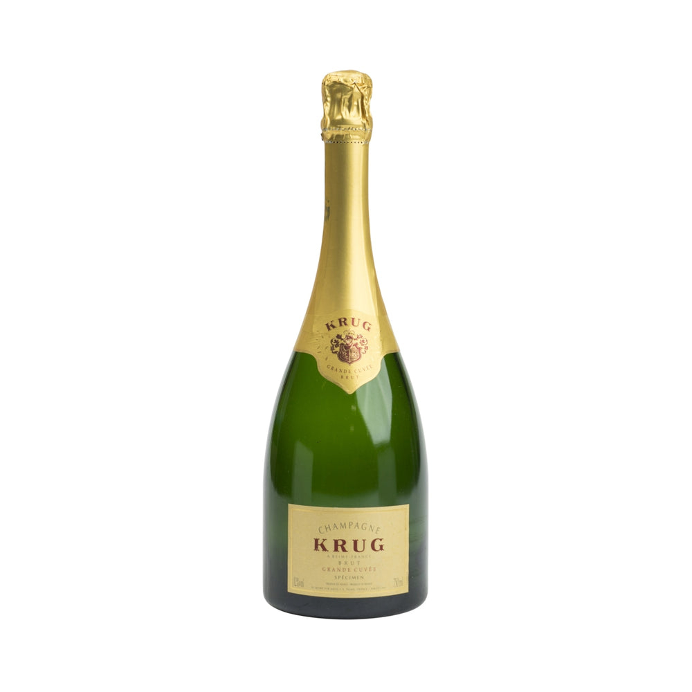 Krug Champagne Show Bottle 750ml Gold EMPTY Manekin dekoracyjny pusty Grand Cuvee Brut