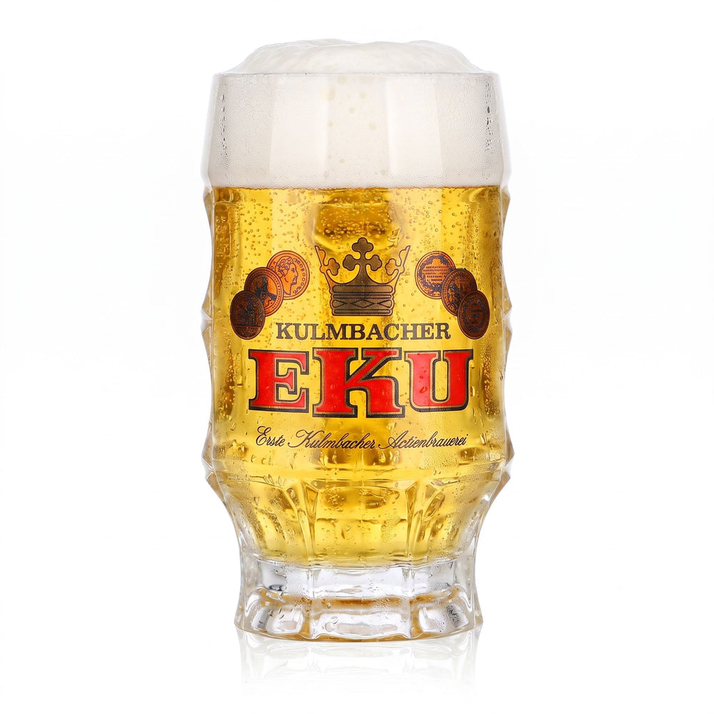 Szklanka do piwa Kulmbacher Reichelbräu 0,2 l, dzbanek z reliefem Eku