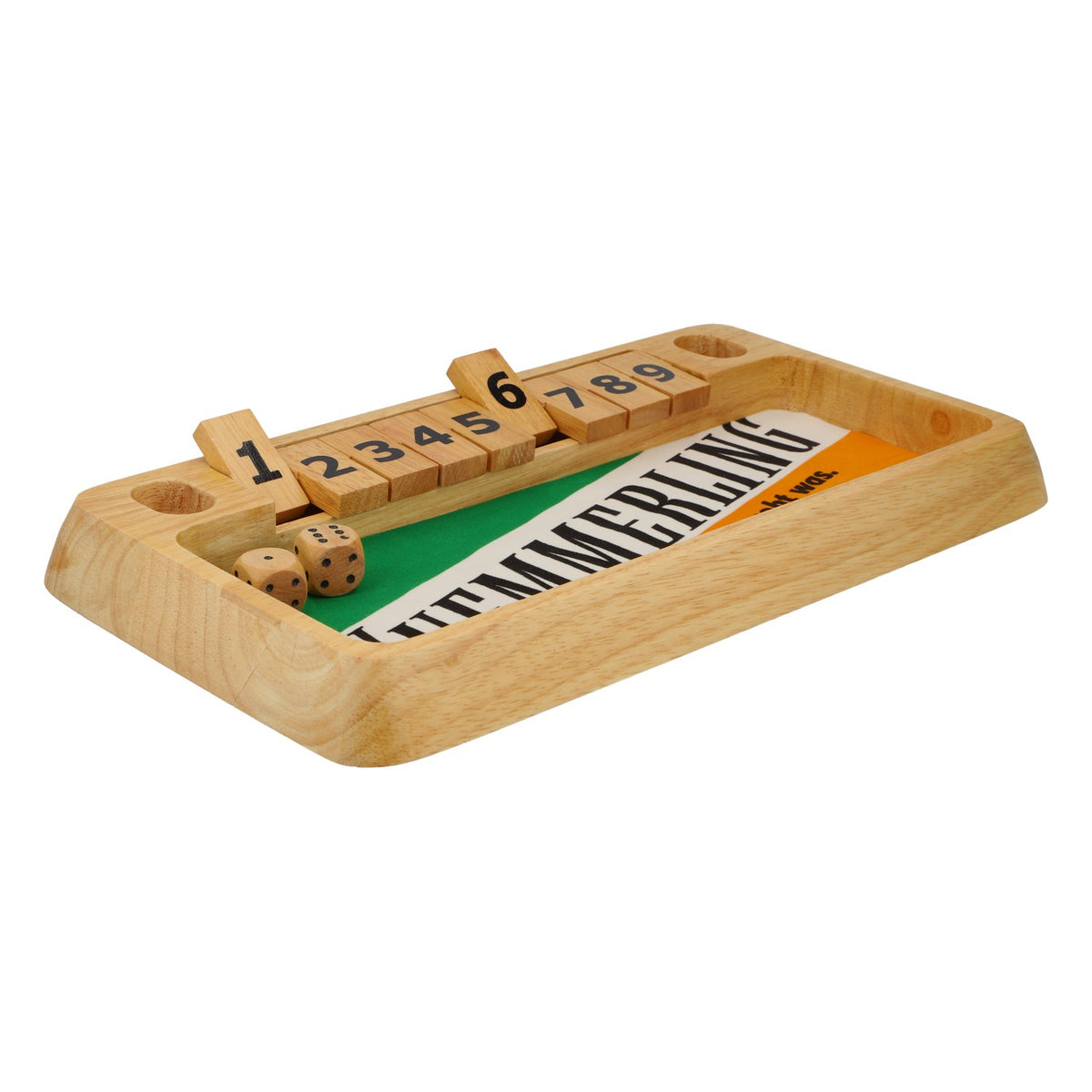 Gra w kości Kümmerling „Shut the Box” – drewniana gra logiczna, rzadkość, oryginał – Widok 2