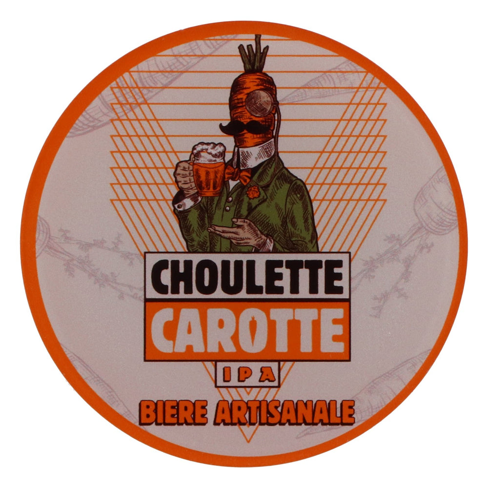 La Choulette – piwo, podkładka pod piwo, Choulette Blonde Triple Plat, okrągła, nowa