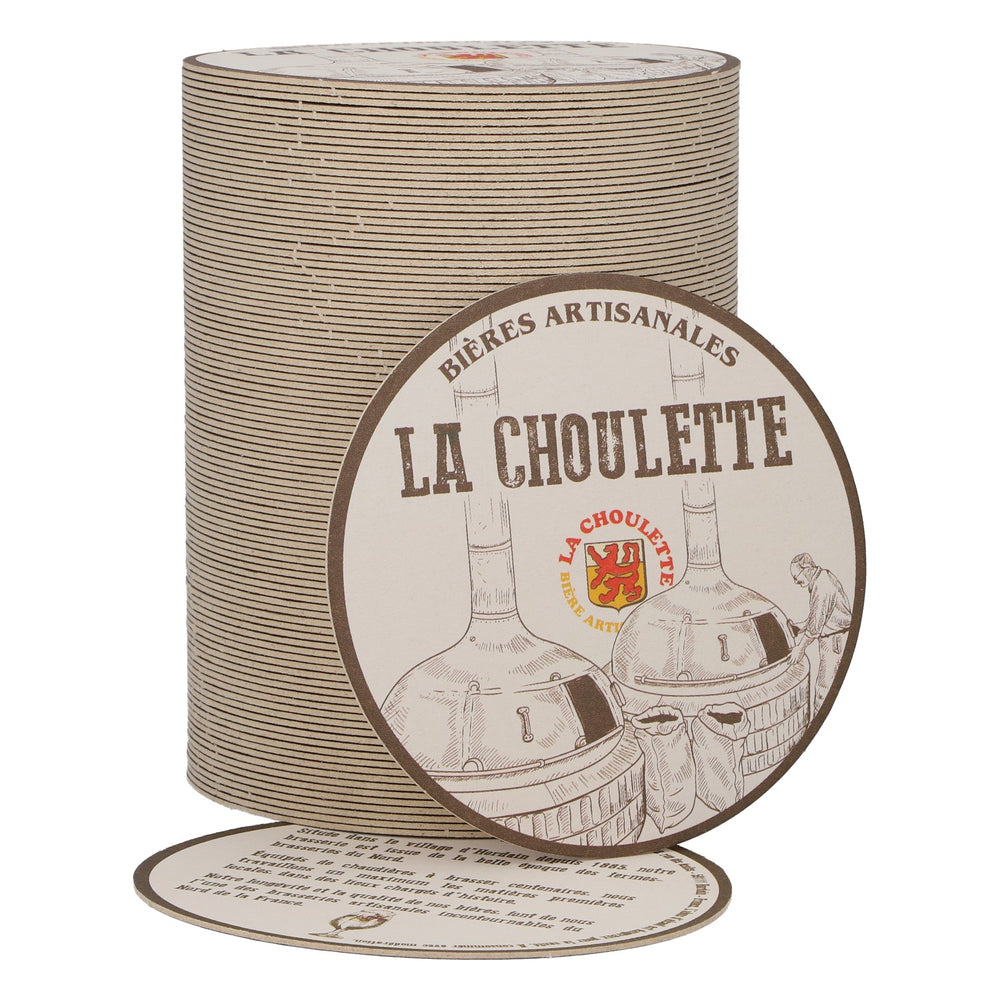 La Choulette – podkładka pod piwo, czarno-biały wzór, nowa, papierowa podkładka