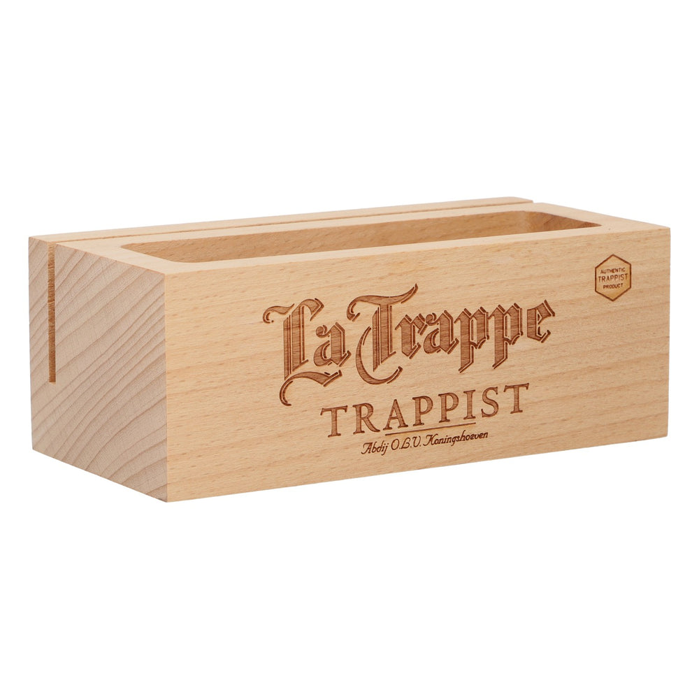 La Trappe Piwo Stojak stołowy Uchwyt na karty Tabela cenowa Prawdziwe drewno