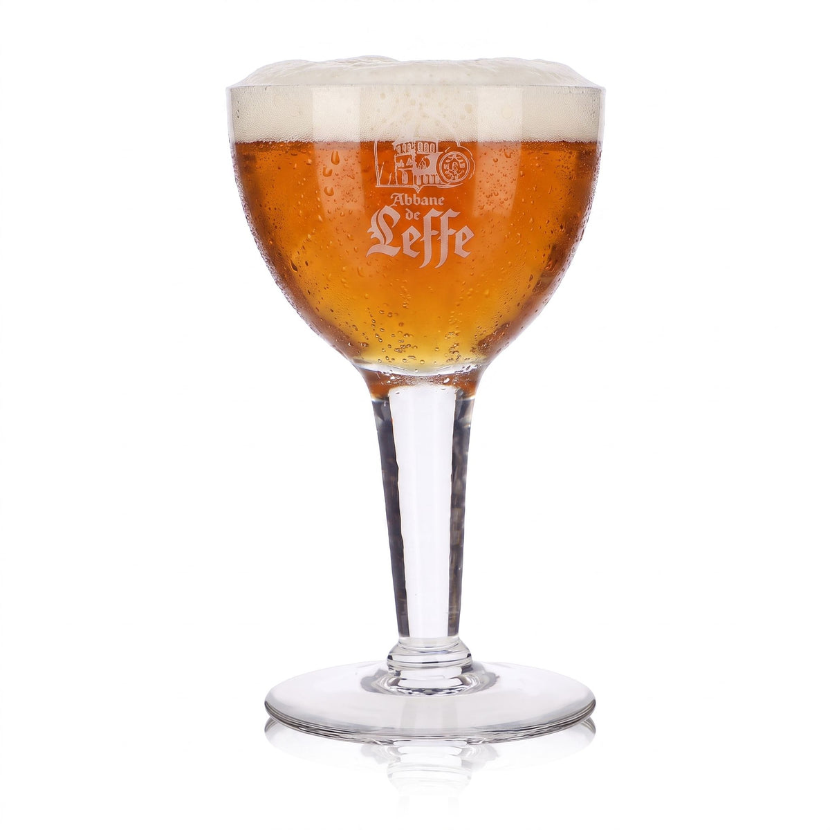 Szklanka do piwa Leffe 0,43 l, puchar, kielich, Abbaye, białe logo