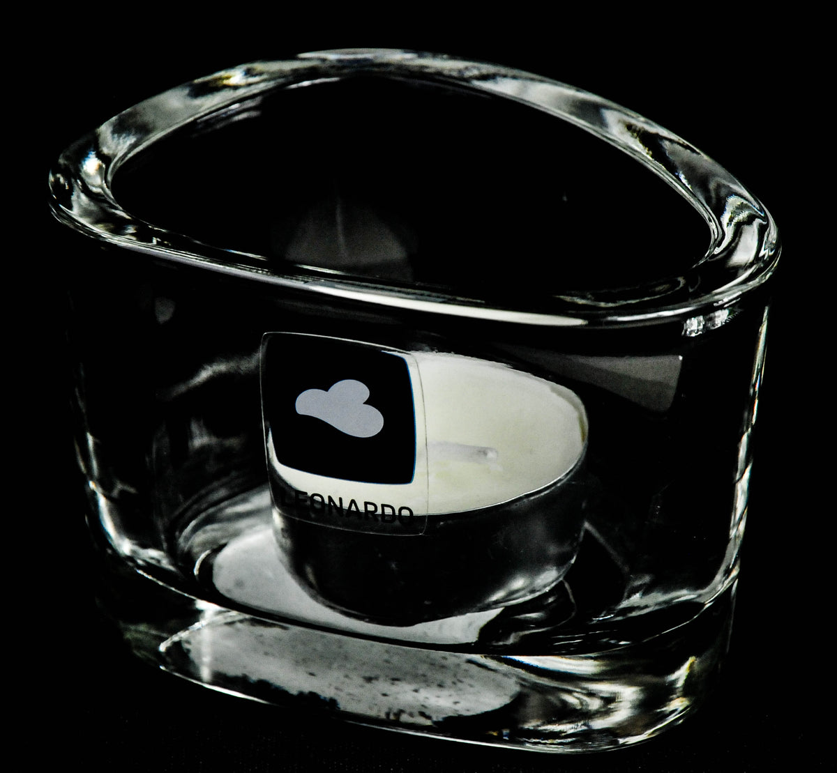 Leonardo Świecznik na świeczki typu tealight Świecznik tarasowy Szkło Organic