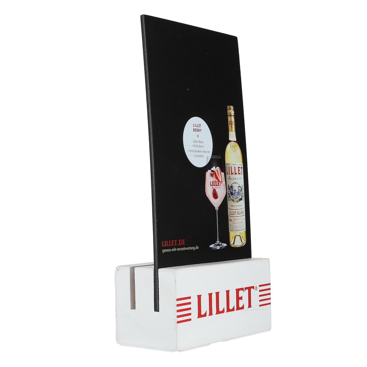 Lillet Stojak stołowy Tablica kredowa Uchwyt na ulotki Stojak na menu Bar