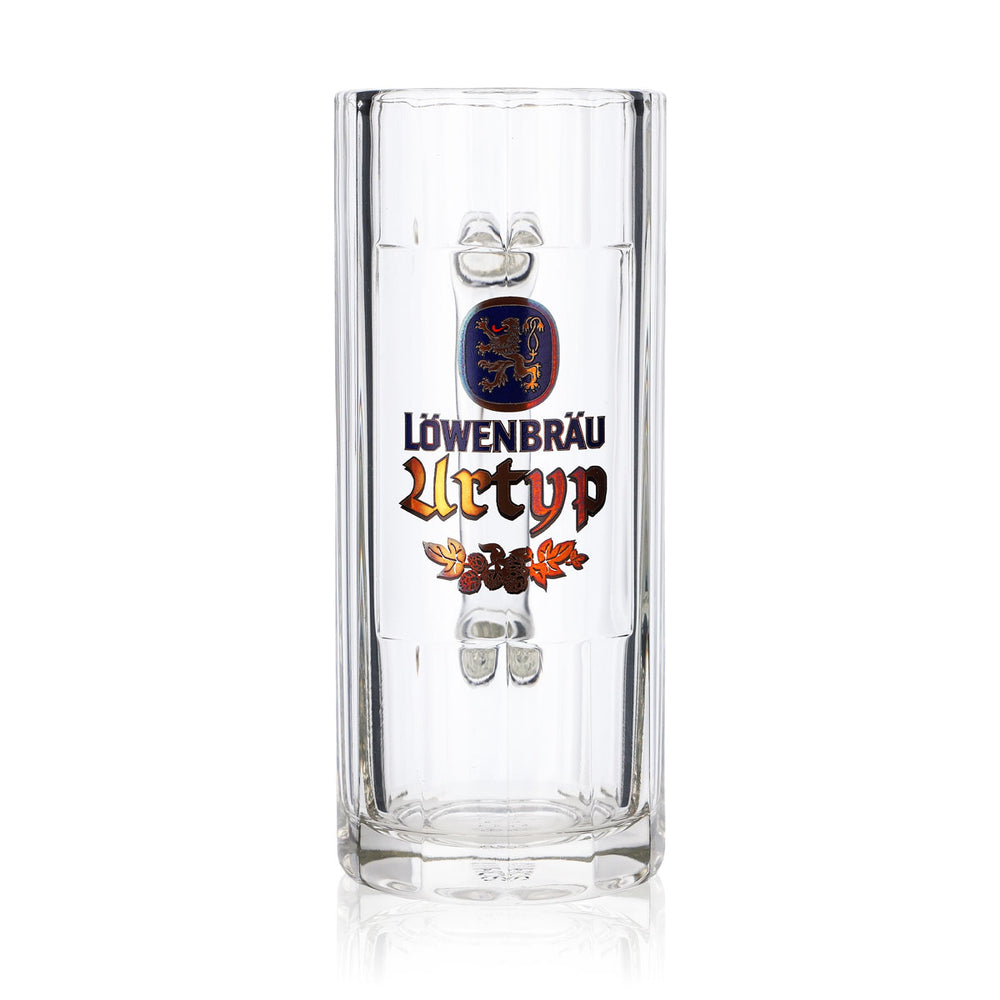 Kufel do piwa Löwenbräu, szkło, 0,3 l, typ Urtyp, kufel Seidel, szklanki browarnicze, Bawaria