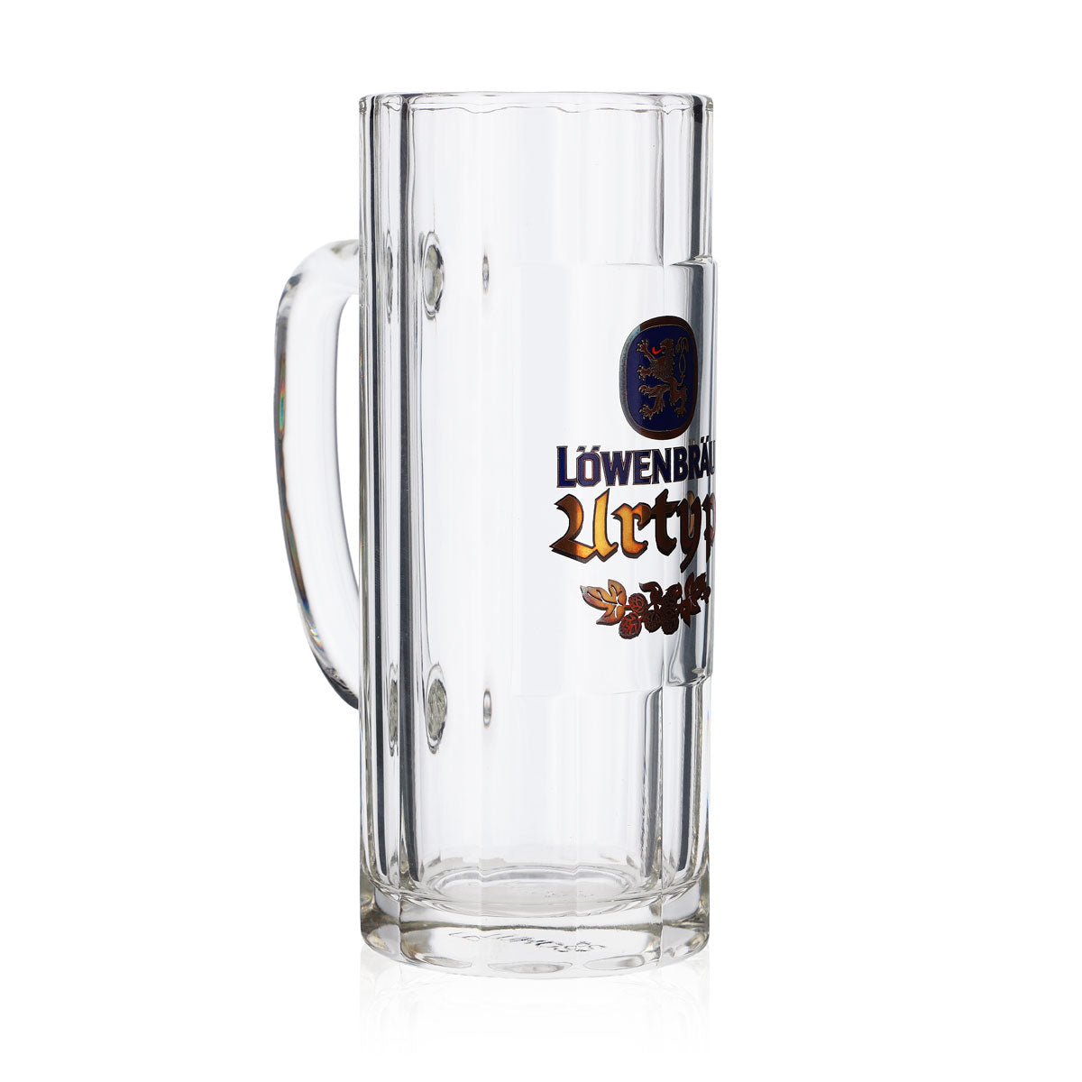 Kufel do piwa Löwenbräu, szkło, 0,3 l, typ Urtyp, kufel Seidel, szklanki browarnicze, Bawaria – Widok 2