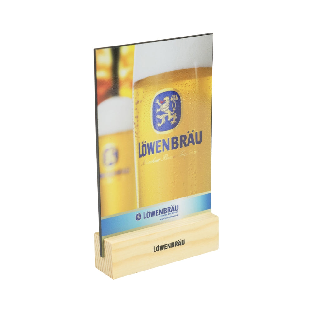 Löwenbräu Stojak stołowy Mini tablica kredowa Gastronomia Pub Bistro Jedzenie Napoje