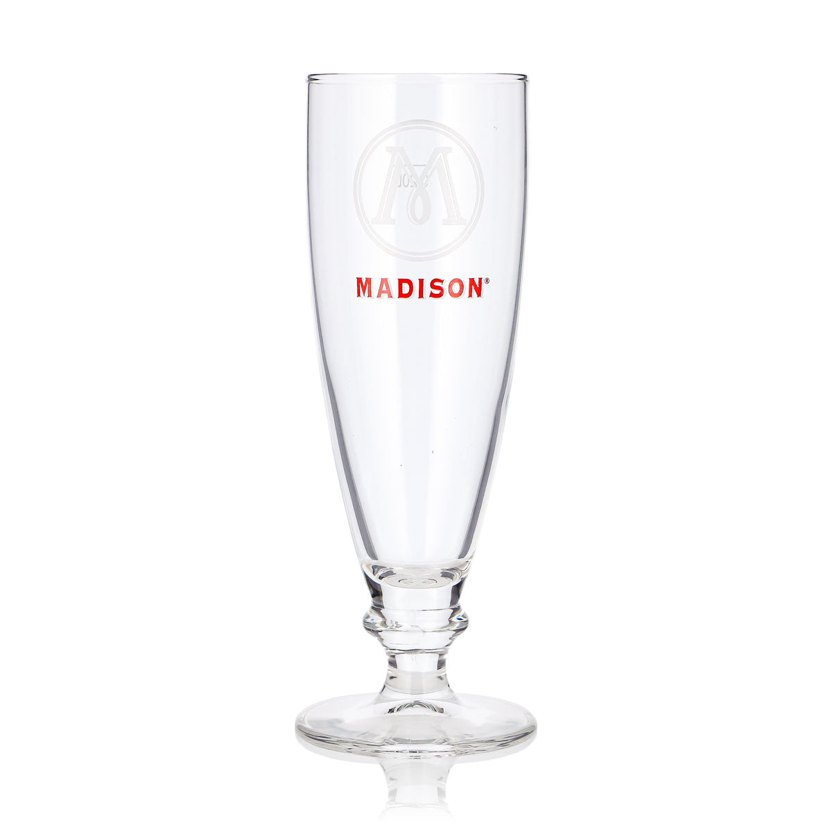 Szklanka do piwa Madison 0,2 l, puchar, czerwone logo, do drinków długich