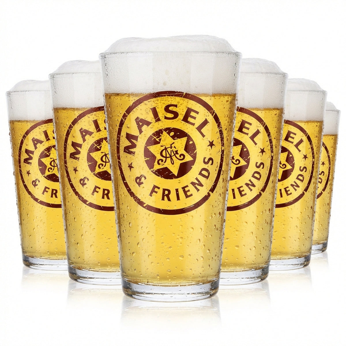 Kieliszki do piwa Maisel Weisse Kieliszki szklane Willibecher Frankonia 0,3 l brązowe satynowane