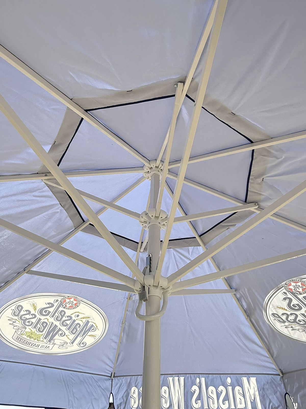 Parasol do piwa „Maisels Weisse” 4 m ⌀ – parasol dla browaru, restauracji i ogródka piwnego – Widok 2