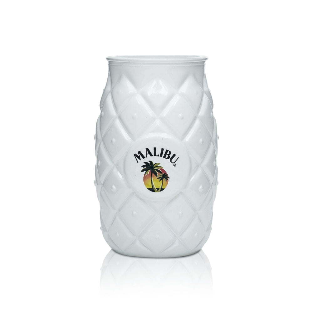 Malibu Glass 0,4l Ananasowe kieliszki koktajlowe Biały kubek Longdrink Likier kokosowy