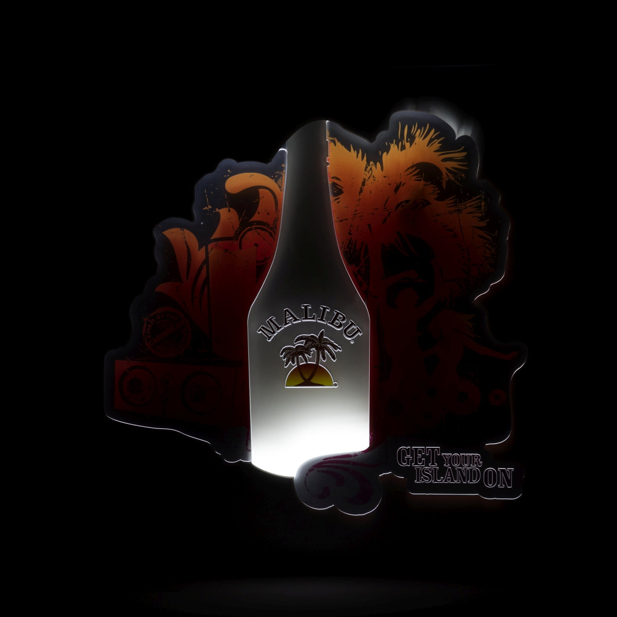 Malibu Liqueur Podświetlany Znak 54x47 LED Neon Zdobądź swoją wyspę na reklamę – Widok 4