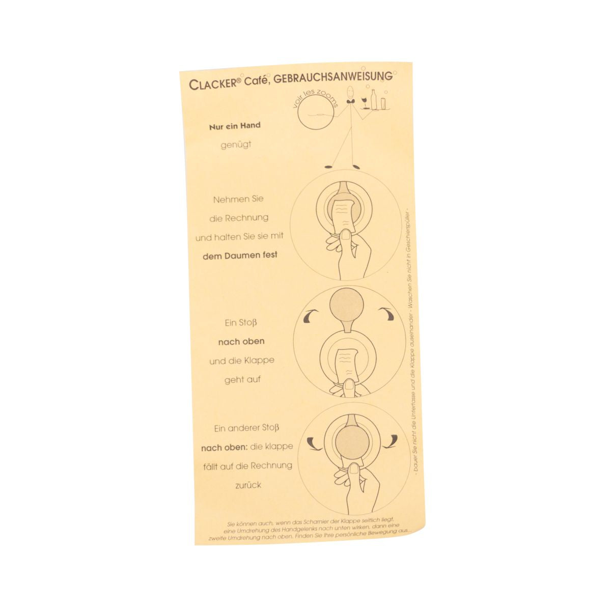 Batida de Coco Clacker Café Invoice Money Holder Clamp Gastro Service Payments – Widok 3