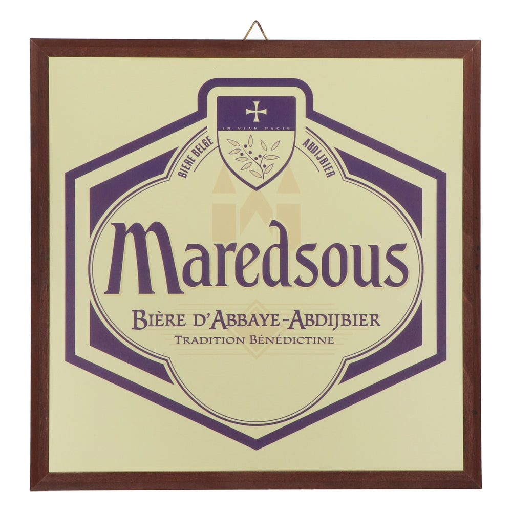 Piwo Maredsous Obraz Dekoracja ścienna Obraz drukowany 33x33 cm Rama drewniana