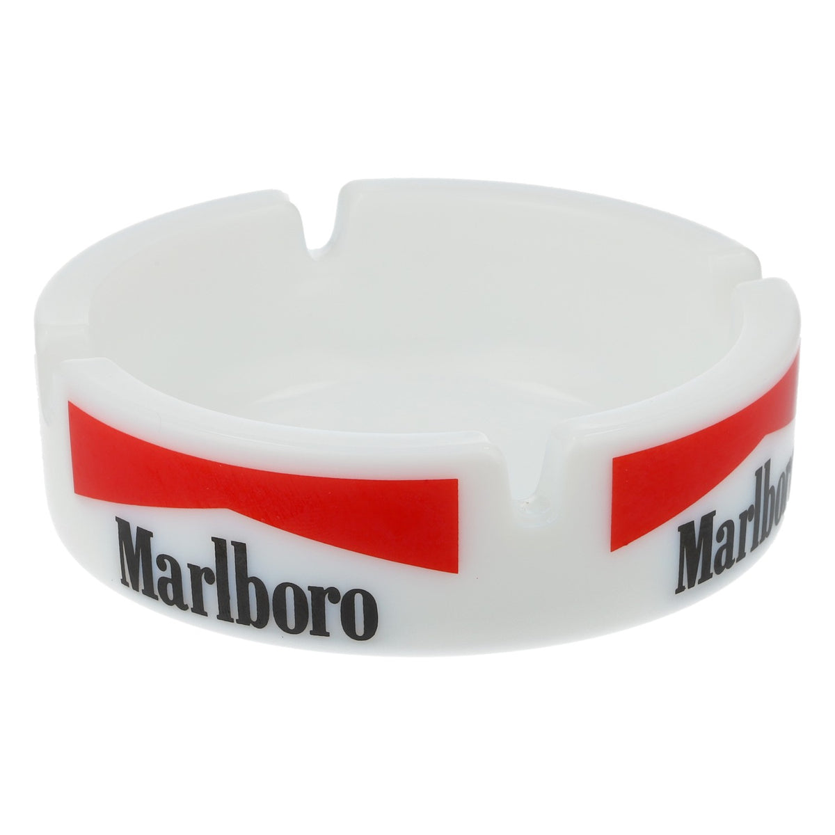 Popielniczka porcelanowa Marlboro, biała, okrągła – Widok 2