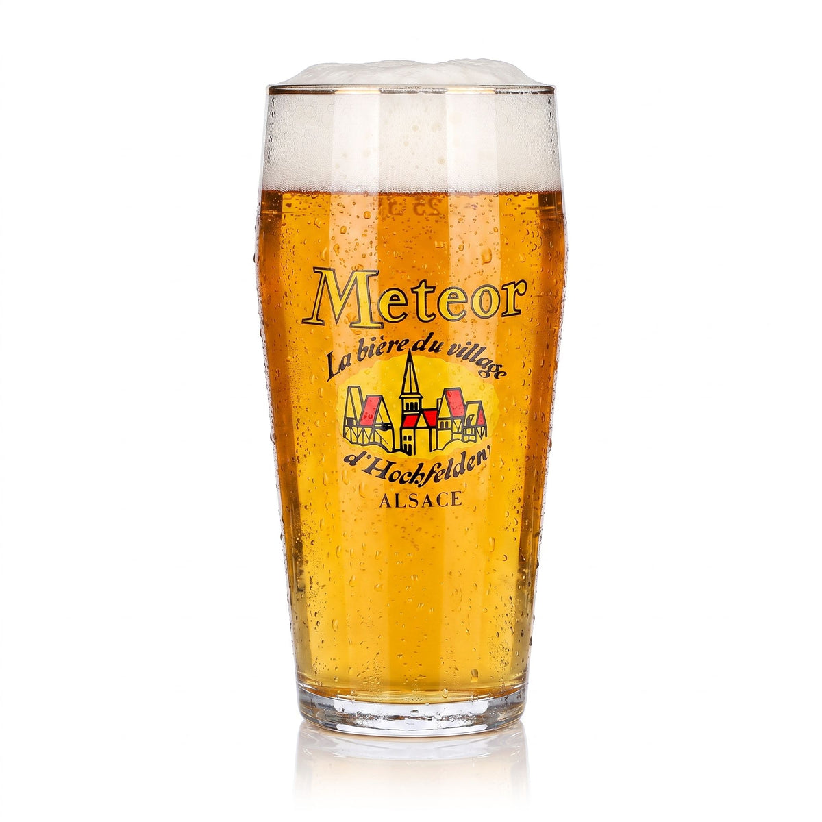Szklanka do piwa Meteor 0,25 l, kubek „Alsace” ze złotym brzegiem
