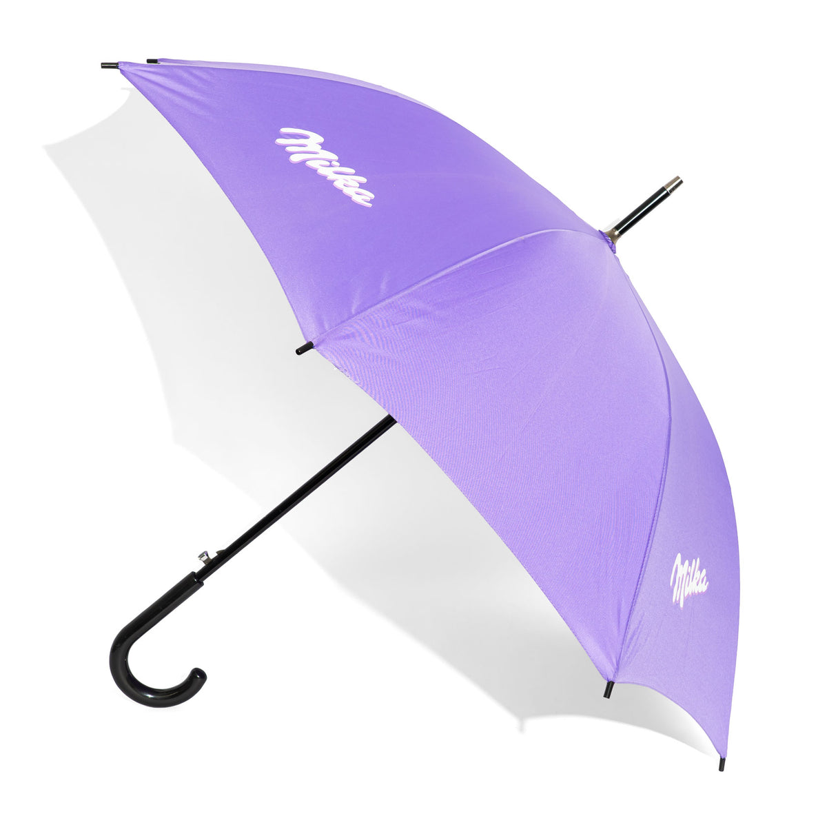 Parasolka Milka ze słodyczami, szklana, z okrągłą rączką, rozpiętość 104 cm, fioletowa, z poliestru