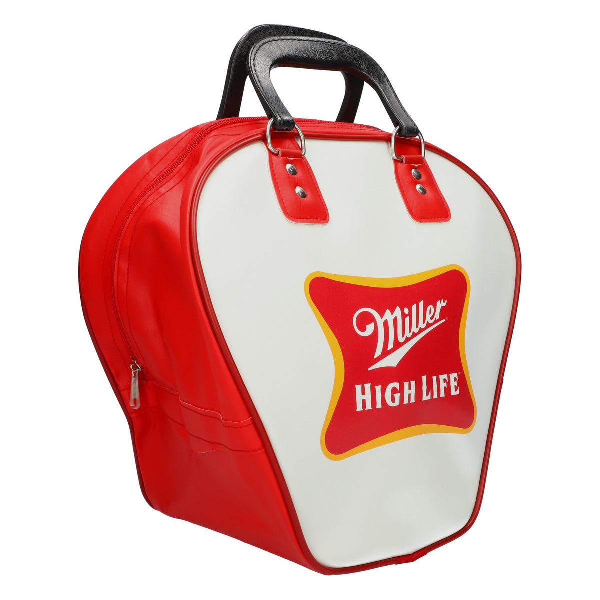 Torba na piwo Miller typu „Bowling Bag” na 1 kulę z przegrodą na kulę i uchwytami do przenoszenia, kolor czerwony – Widok 2