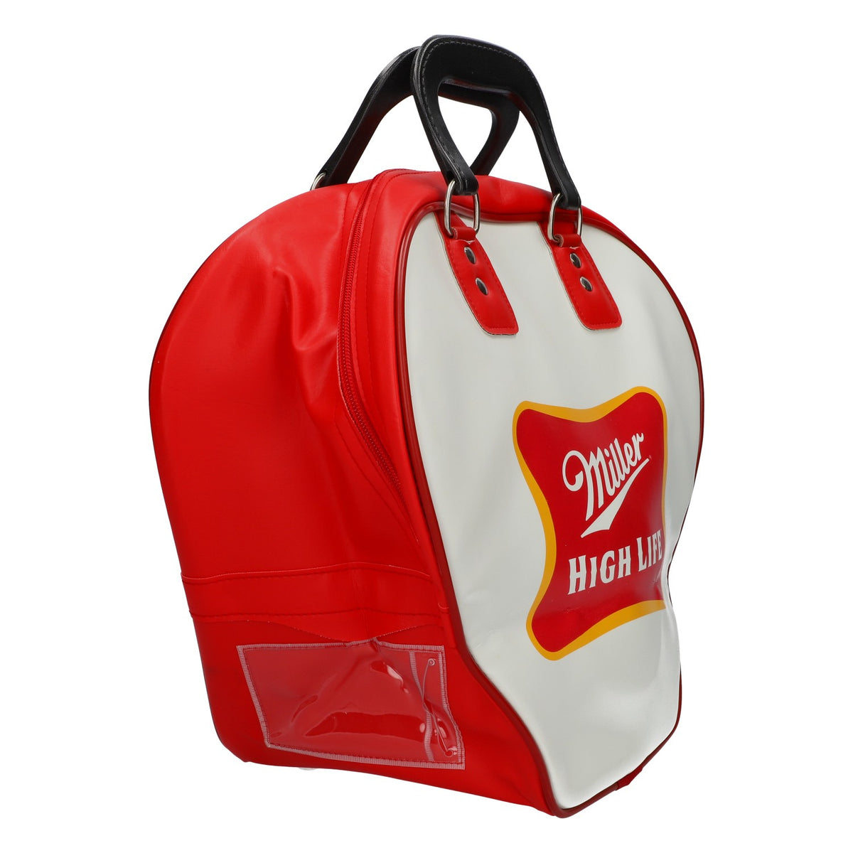 Torba na piwo Miller typu „Bowling Bag” na 1 kulę z przegrodą na kulę i uchwytami do przenoszenia, kolor czerwony – Widok 4